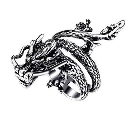 8 Pieces/Set Vintage Animal Open Rings – Dragon, Snake, Octopus & Eagle Claw Punk Accessories for Men